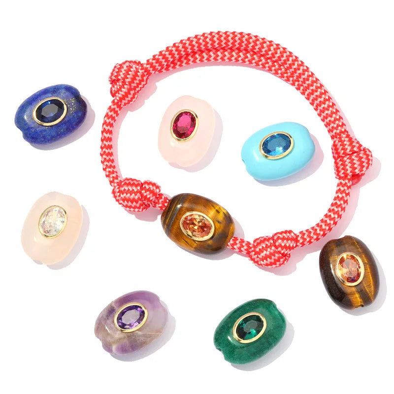 Copper Bead Jewelry Charms 2pcs Set for DIY Bracelets and Crafting