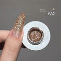 Star-Chasing Moon-Chasing Gel Nail Polish Set - Bright White & Glitter Finish