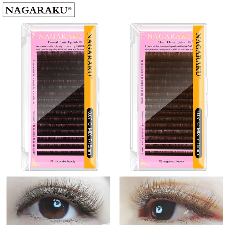 Colorful Eyelash Extensions 7-15mm Faux Mink False Lashes for Eye Makeup