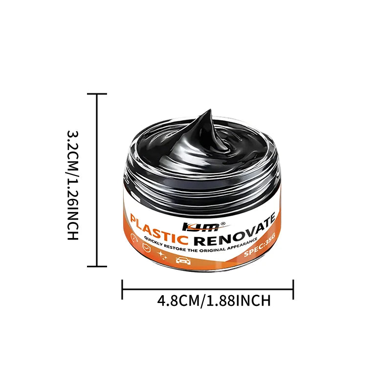 Car Surface Polishing Wax - Restores Faded Paint Waterproof Coating for Plastic & Tires