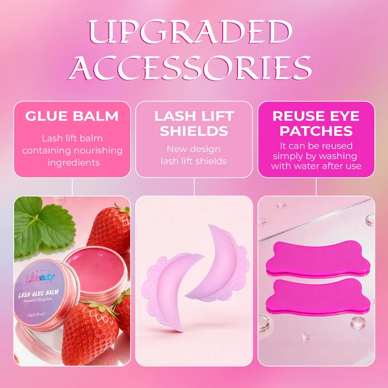 Lash Lift Kit with Lash Glue & Balm for Eyelash & Brow Lamination - Lasts 4-6 Weeks