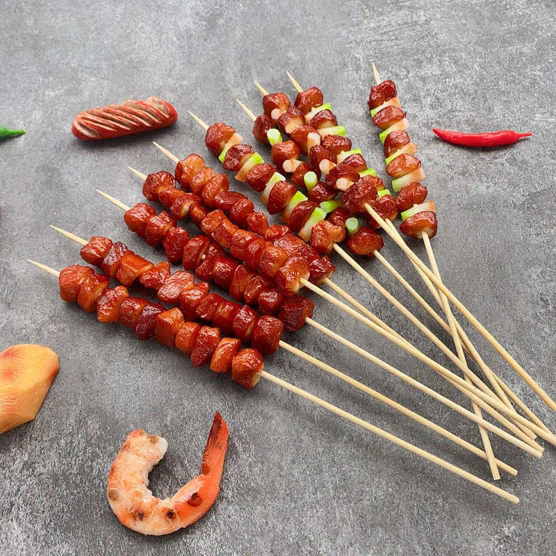 Fake Food BBQ Skewer Set - Lamb Beef Meat Model for Decor & Photography