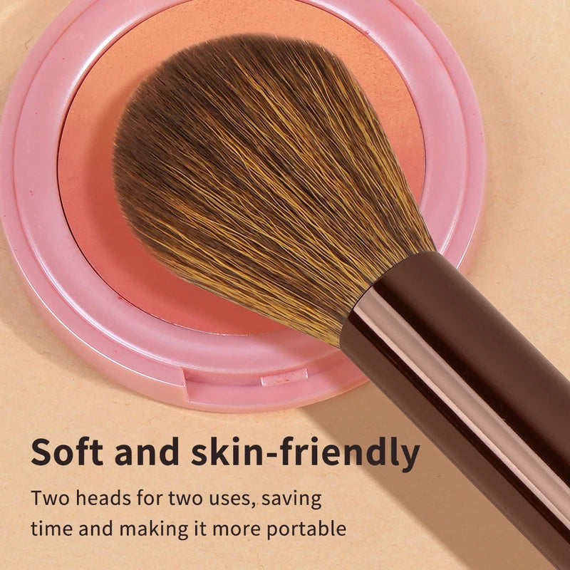 Double Head Makeup Brush for Foundation Contour Nose Facial Application