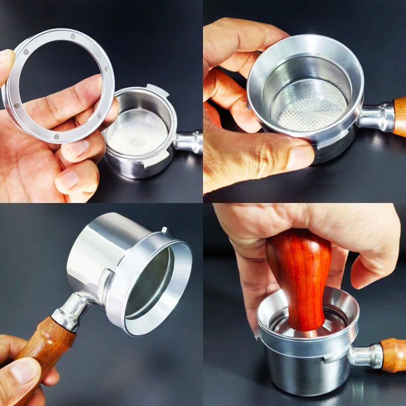 Magnetic Coffee Dosing Funnel Set - Aluminum for 51/54/58mm Portafilters