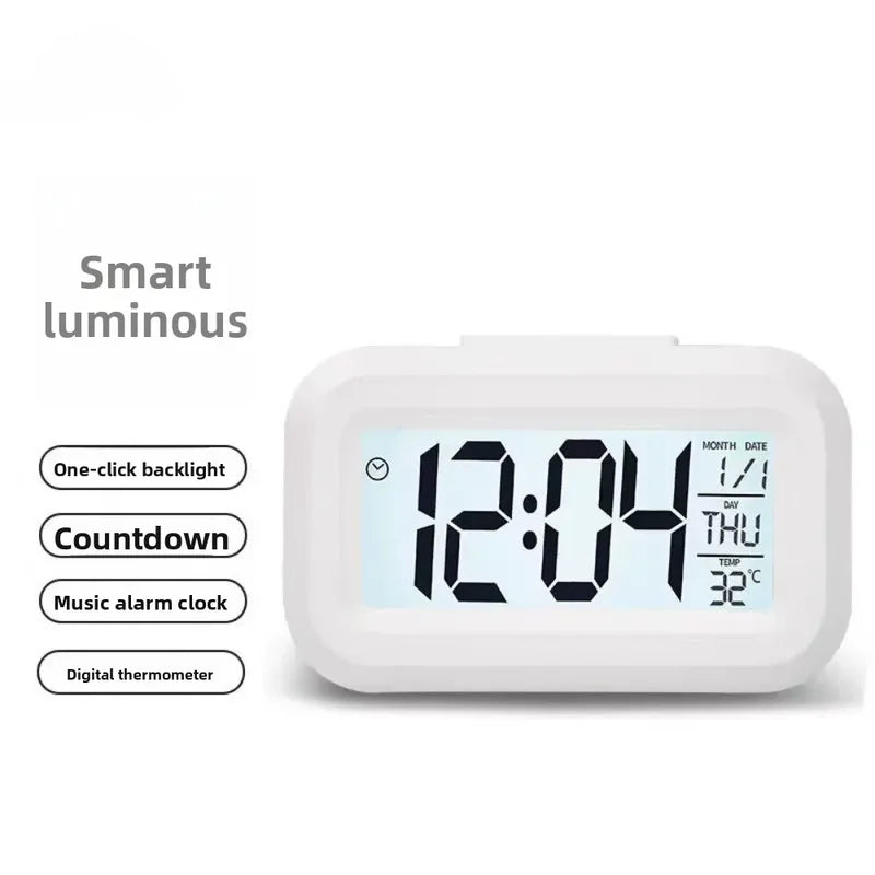 Digital Alarm Clock for Bedside and Home - Date, Temperature, Night Light, Snooze