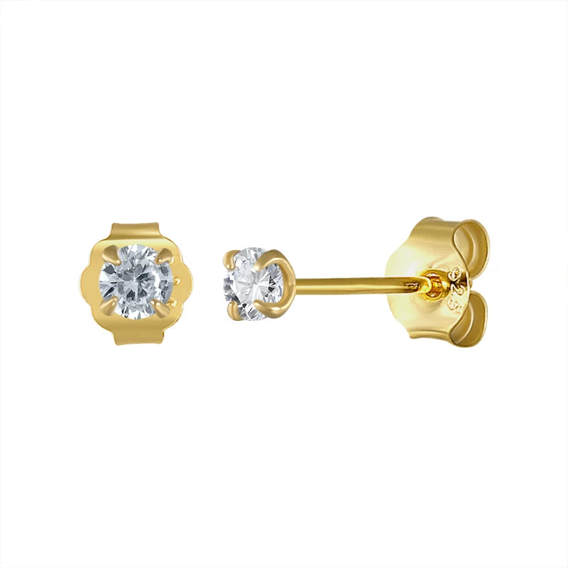Sterling Silver Zircon Ear Bone Piercing Jewelry for Women - Geometric Horse Eyes Design