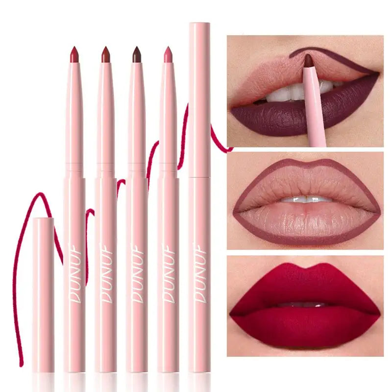 6-Piece Velvet Matte Lip Liner Set High Pigment Waterproof Lip Contour Pencils
