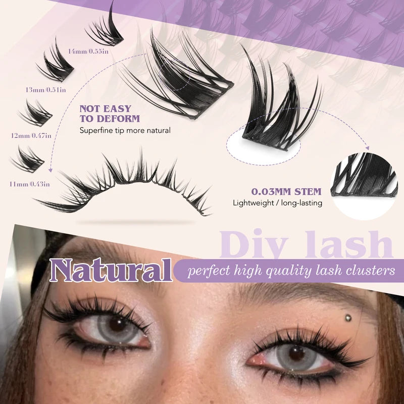 DIY Lash Clusters Mixed Tray for Natural & Dramatic Eye Looks