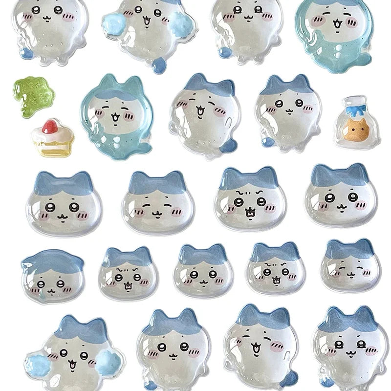 Cute 3D Jelly Stickers Cartoon Decal for Laptop Scrapbook Kawaii DIY Kids Gift