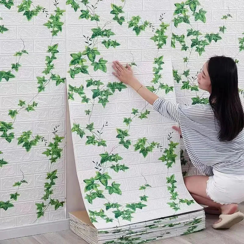 Self-Adhesive 3D Foam Wallpaper for Wall Decoration - Waterproof & Easy to Install