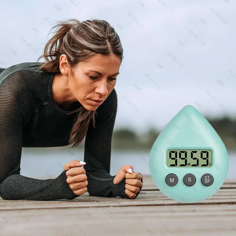 Waterproof Digital Shower Timer with Magnetic Mount - Kitchen & Bathroom Countdown Clock