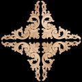 Wooden Corner Wall Decal Set - European Style Oak Flower & Branch Decor for Cabinets & Doors