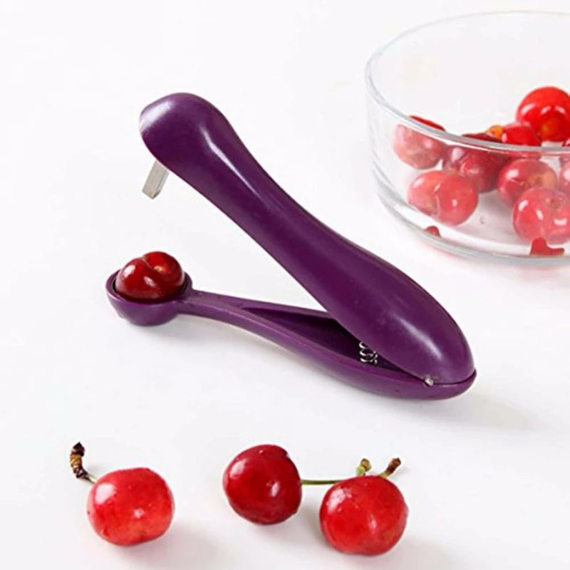 Cherry and Olive Pit Remover Tool for Kitchen, Purple, 13x9cm
