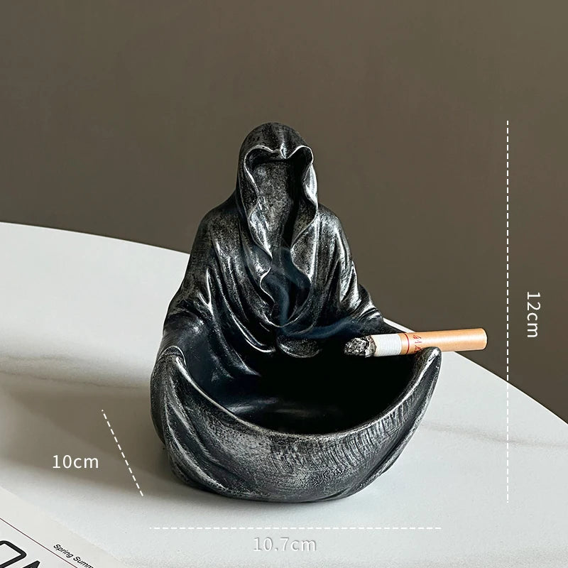 Halloween Mysterious Black-Clothed Person Desktop Decor - Ash-Resistant Gift
