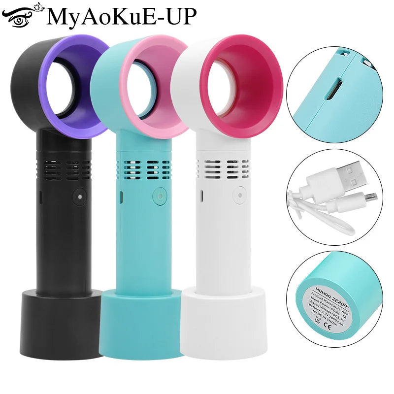 USB Charging Eyelashes Dryer for False Lashes Makeup Tools - Bladeless Grafted Fan