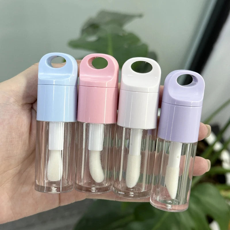 Wholesale Heart-Shaped Lip Gloss Tubes with Custom Logo - Multiple Colors, Portable Makeup Packaging