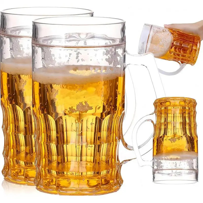 Fake Beer Mug 450ml Realistic Handle Prank Toy for Parties & Gags