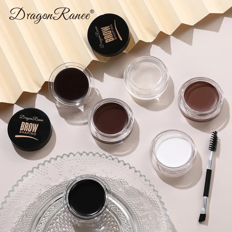 Matte Brown Black Waterproof Eyebrow Tint & Gel - Natural 3D Enhancer Set