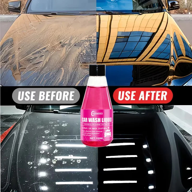 All-in-One Car Wash Wax - Pink Foam Shampoo for Cars Boats RVs