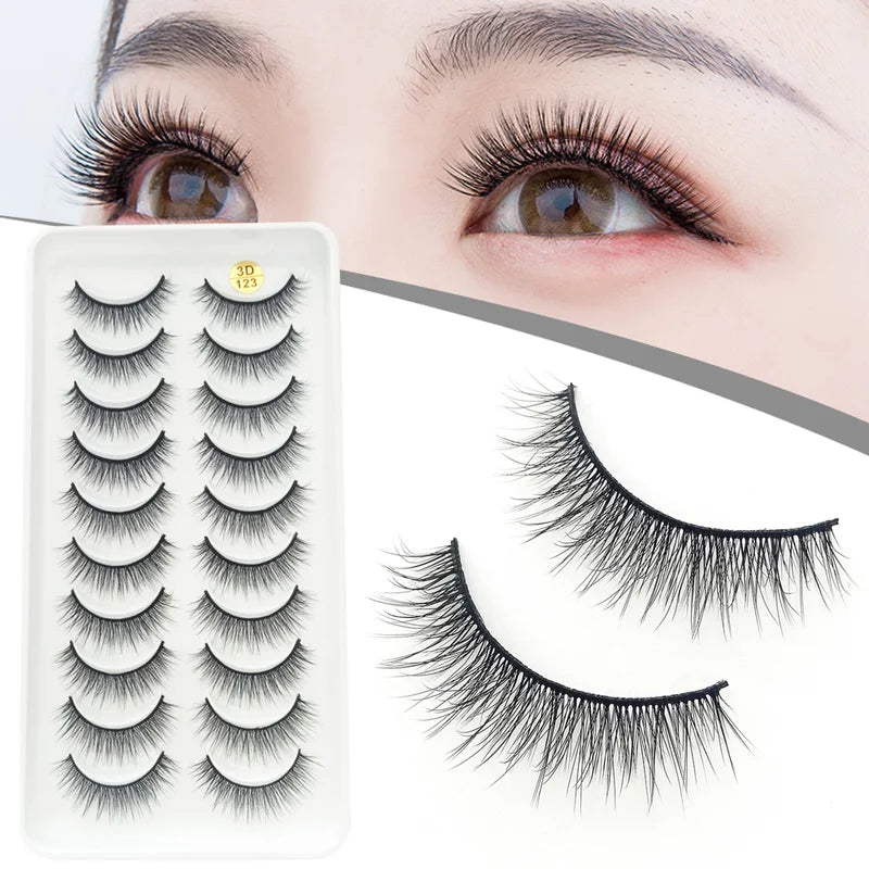 Reusable Self-Adhesive 3D Fluffy False Eyelashes Set - No Glue Needed, Multiple Styles
