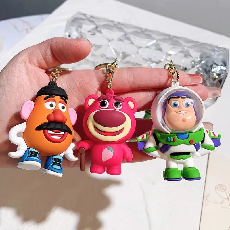 Character Keyring Set - Woody Buzz Jessie Doll Pendant for Kids