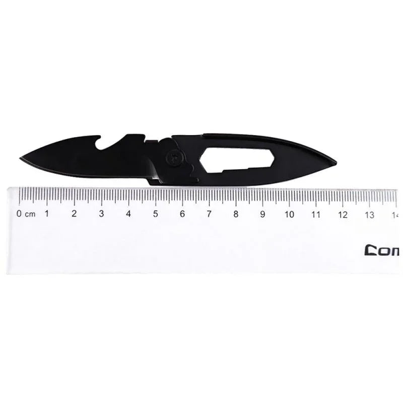 Mini Outdoor Multi Tool Folding Knife Keychain - Stainless Steel, Compact & Durable