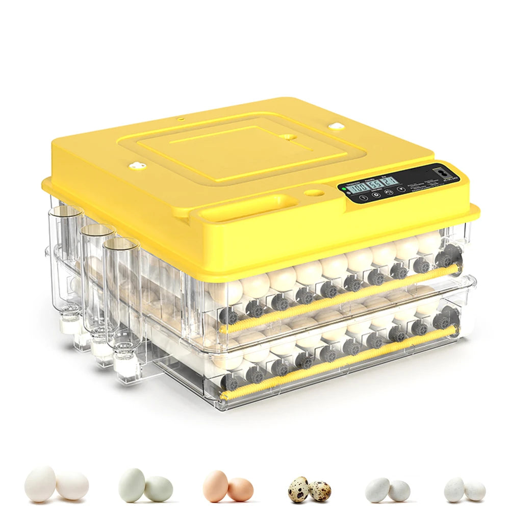 Fully Automatic Egg Incubator for Hatching Chicken Ducks & Geese - Auto Temp Water Turn