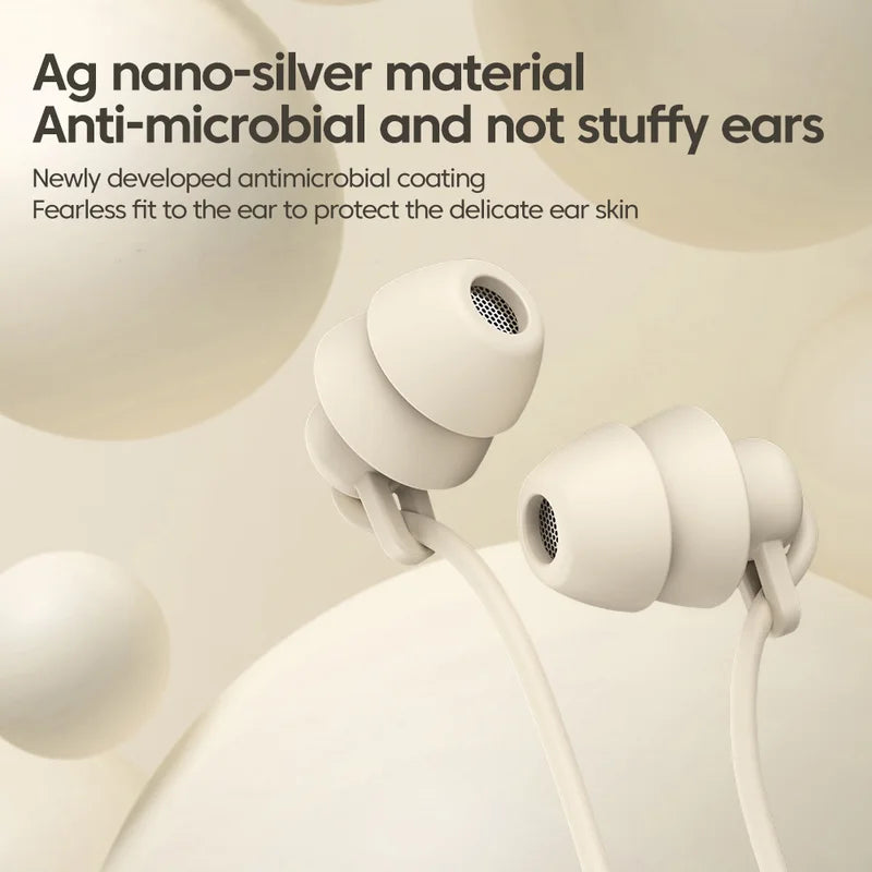 3.5MM & USB Type C Wired In-Ear Earphones with Noise Cancelling, Sleeping Headphones - Compatible with iPhone 15 & Samsung