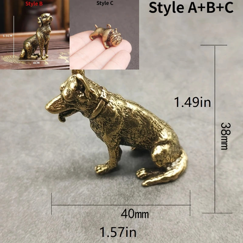 Lucky Dog Ornament - Attracts Wealth Fortune Good Luck Desktop Decor