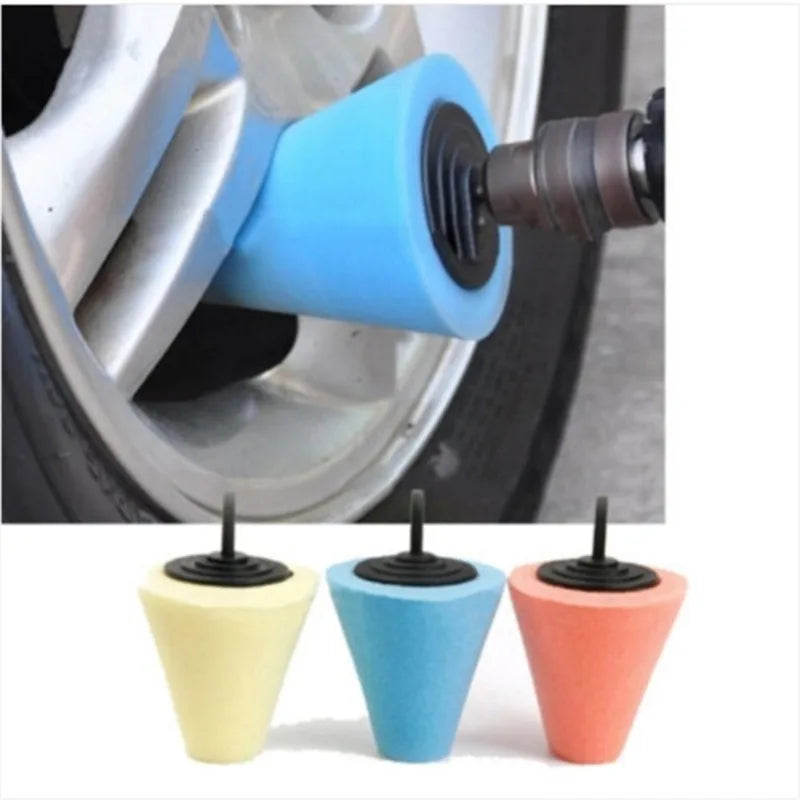 Car Wheel Polishing Sponge Set for Electric Drill Buffing Cone Buffing Ball