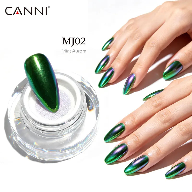 Mirror Chrome Powder Top Coat for Nail Art - 9ML Professional Gel Polish Finish