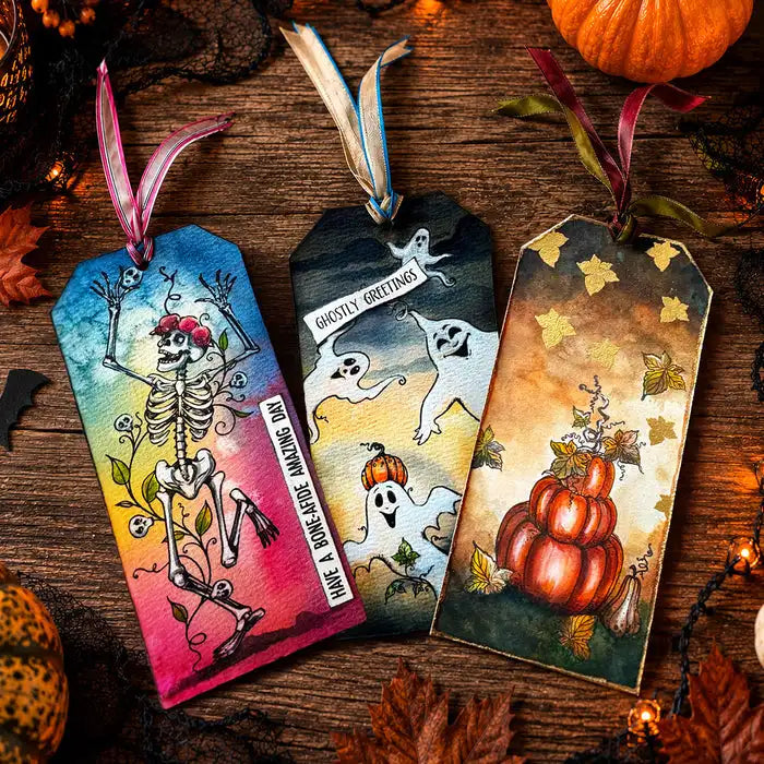 Halloween Ghoul Dude Bones Gourd Clear Stamps for DIY Card Scrapbook Embossing