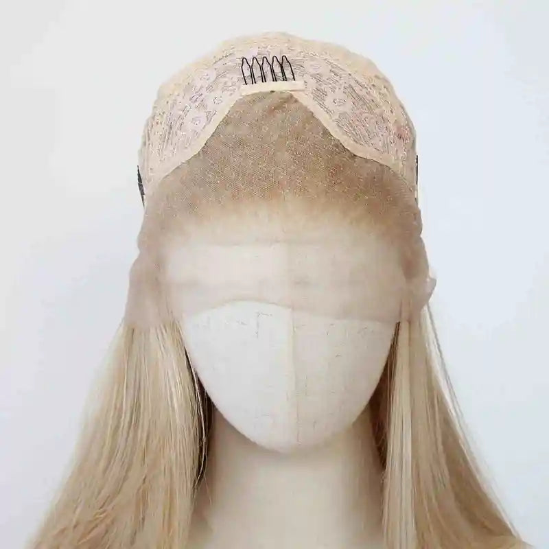 Long Straight Lace Front Wig for Women - 26 Inch Synthetic Natural Look
