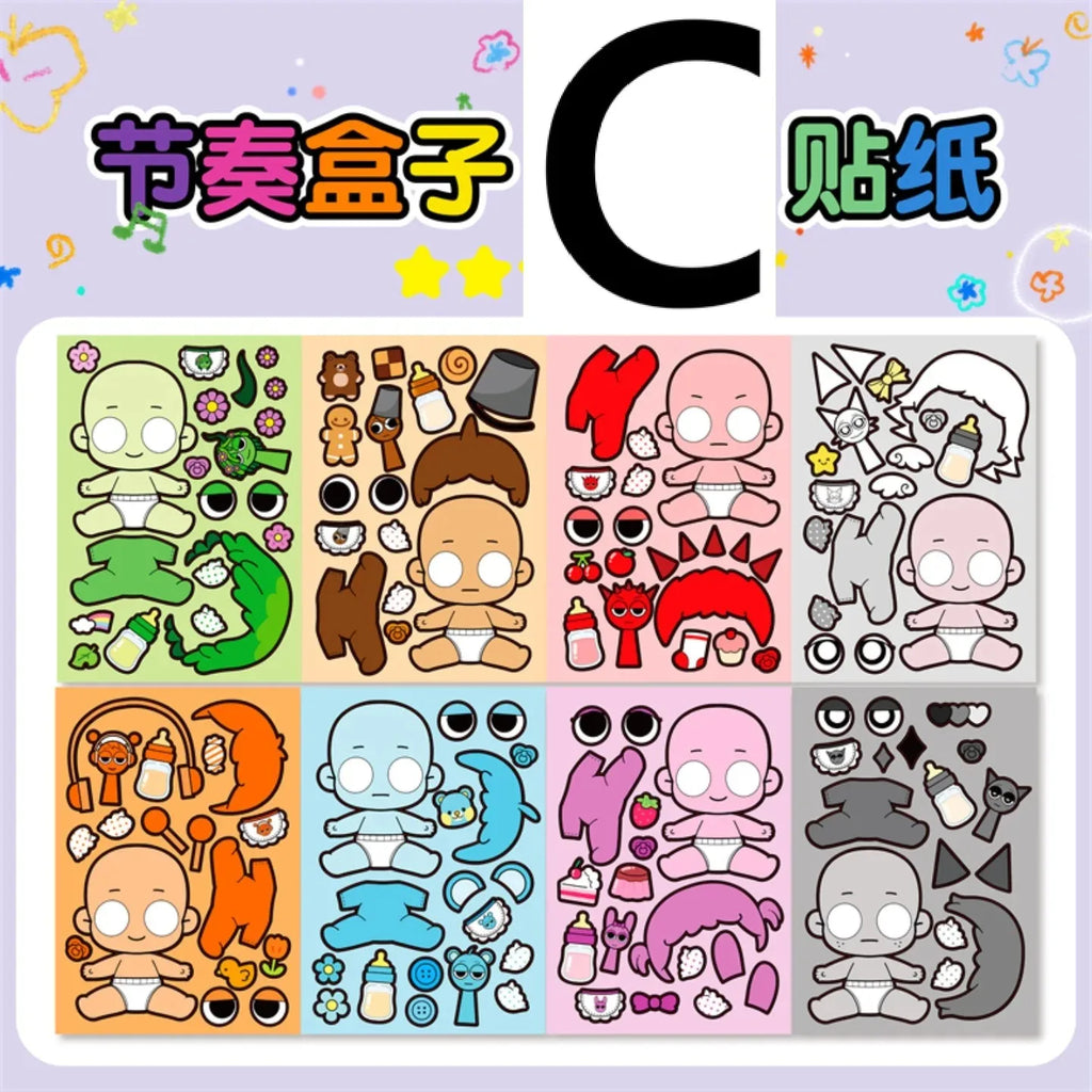 DIY Cartoon Puzzle Stickers Pack for Kids Creative Art & Craft Toys