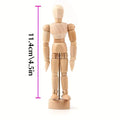 Artistic Wooden Sketch Mannequin with Movable Limbs for Drawing & Decoration