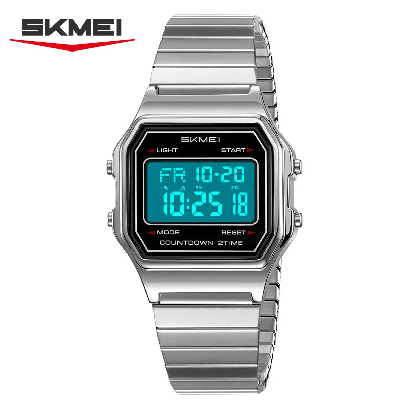 Luxury Men's Digital Watch Waterproof Stainless Steel LED Sport Watch