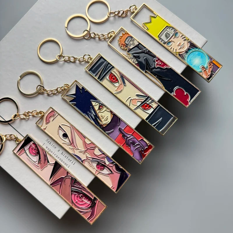 Anime Metal Hollow Out Keychains Bookmark for Fans - Cute Manga Jewelry Accessory