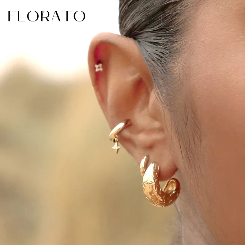 Minimalist CZ Ear Clips No Piercing Gold Silver Jewelry for Women