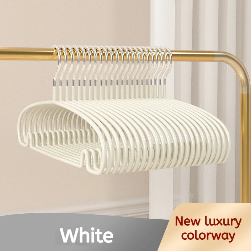 10PCS Non-Slip Clothes Hangers with Strong Steel Frame for Closet & Dorm Storage