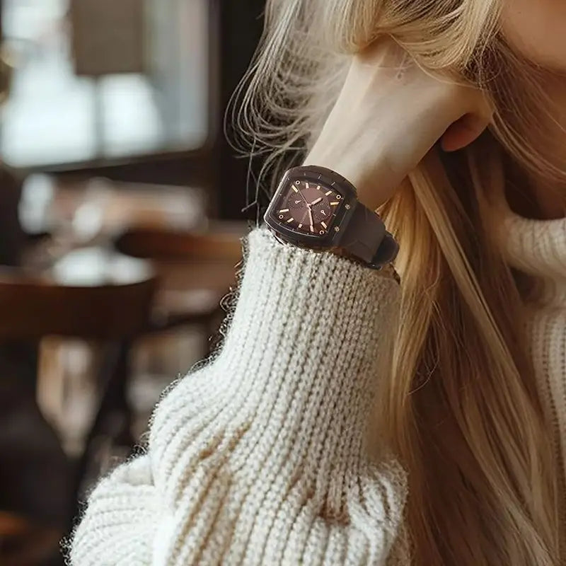 Casual Women's Watch with Silicone Strap - Macaron Colors, Lightweight Daily Wear