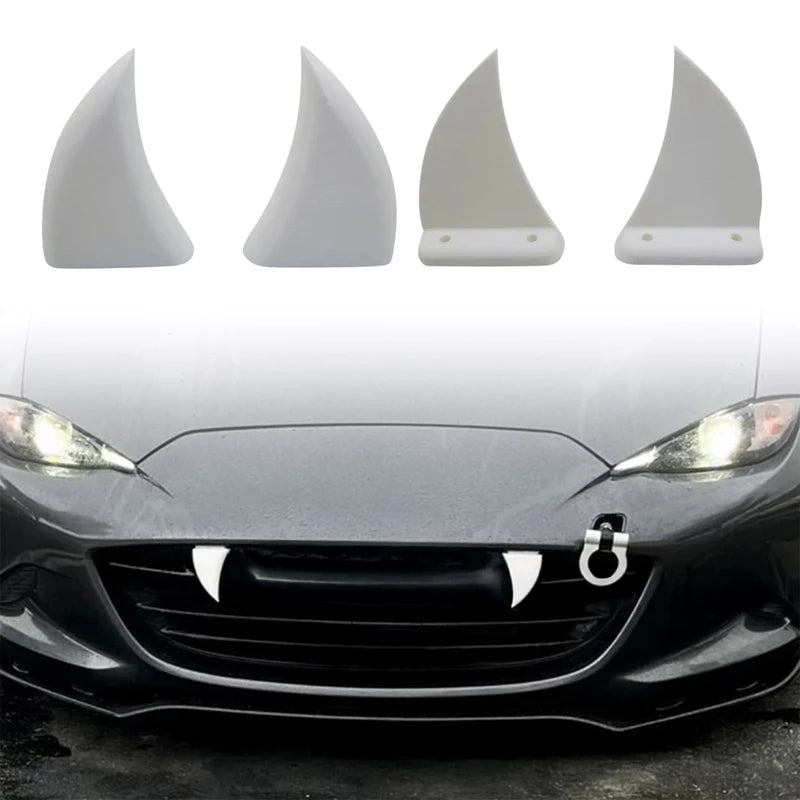 Car Front Grille Vampire Teeth Decor - Halloween Monster Car Makeover