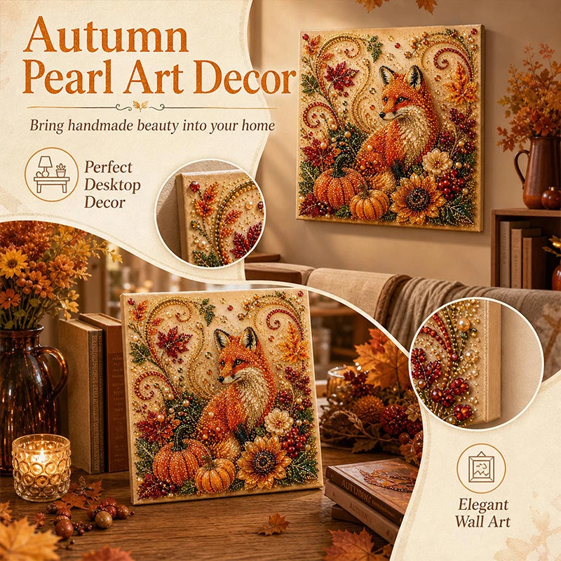 Autumn Pearl Painting Kit - 5D Diamond Art Crafts for Pumpkin Decor