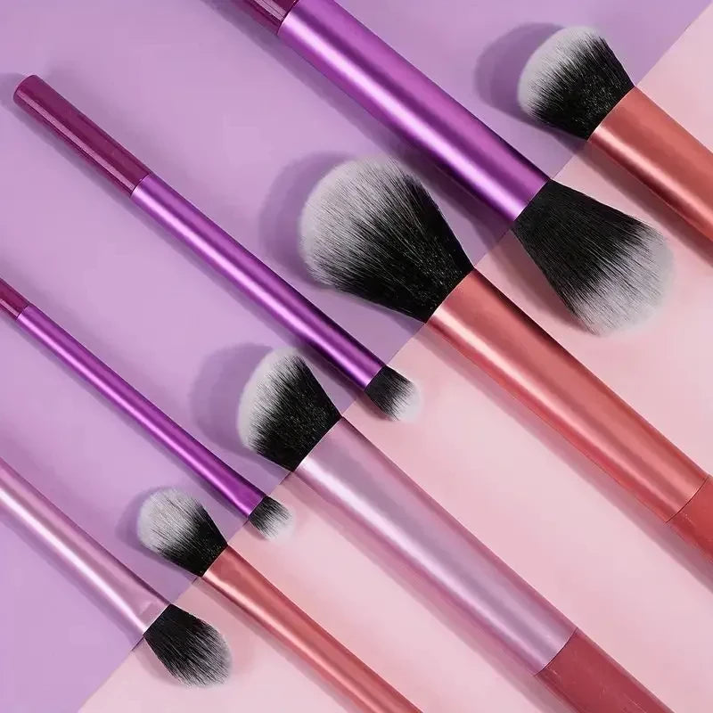 8pcs Makeup Brush Kit with Synthetic Hair - Foundation, Blush, Eyeshadow & More