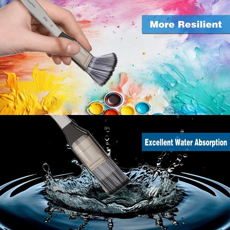 Professional Paint Brush Set with Palette Knife for Acrylic, Oil, Watercolor Art