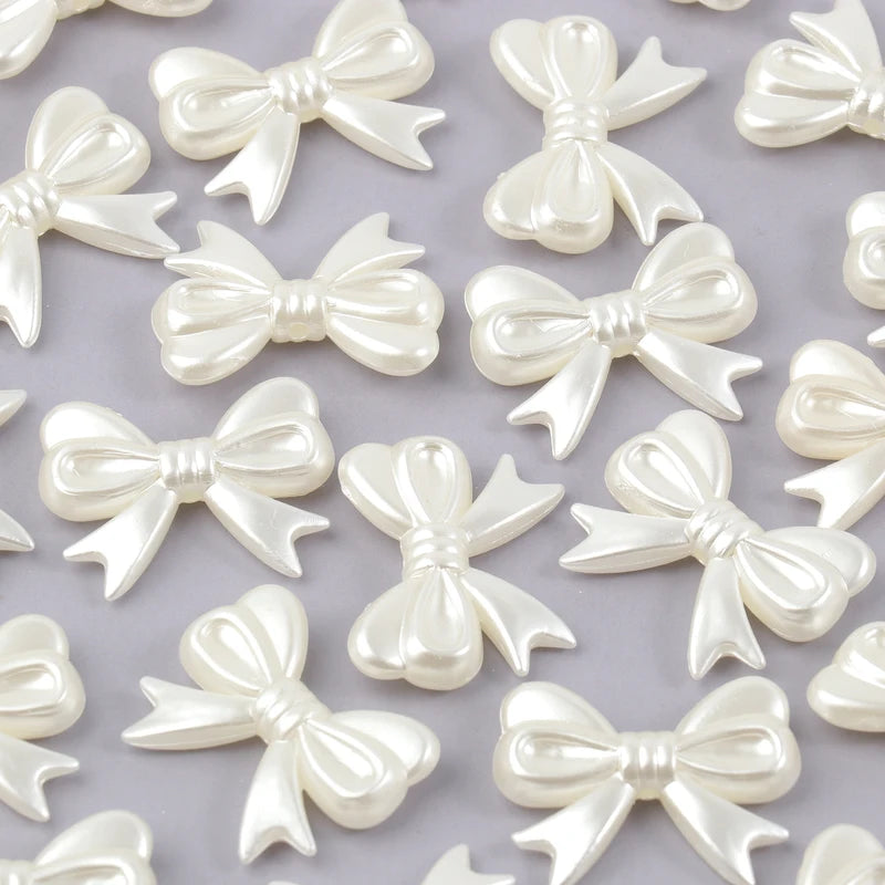 Acrylic Bowknot Beads for Jewelry Making 50 or 100 pcs - DIY Spacer Charms