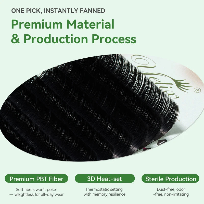 Pre-Made Volume Eyelash Extensions Fans - Multiple Curl, Thickness & Length Options