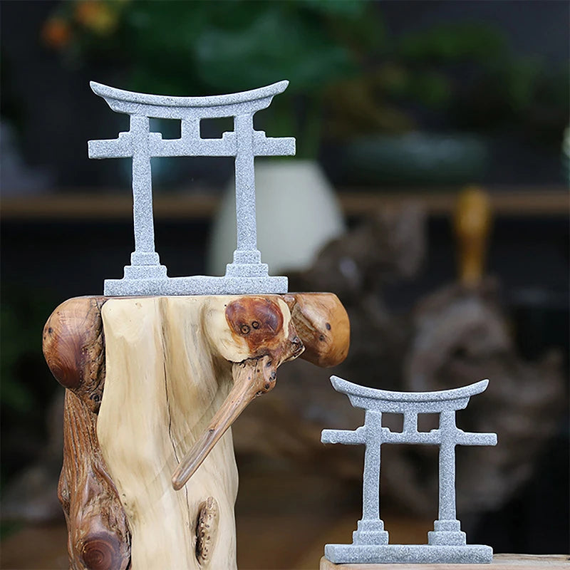 Japanese Torii Gate Aquarium Decor Miniature Garden Shrine Landscape Ornament