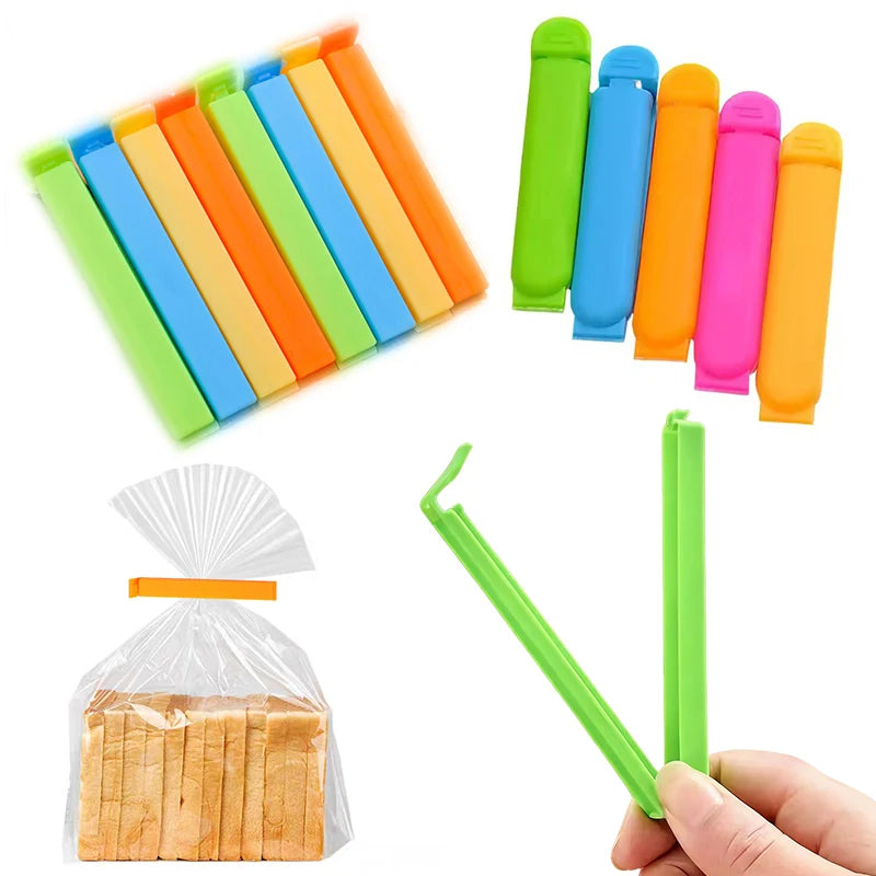 Reusable Food Storage Sealing Clips Set - Colorful Kitchen Clamp Pack of 10-20