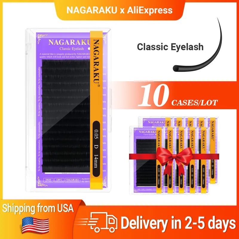 False Eyelash Extensions 10 Cases Light Natural Soft Lash Set Fast Delivery