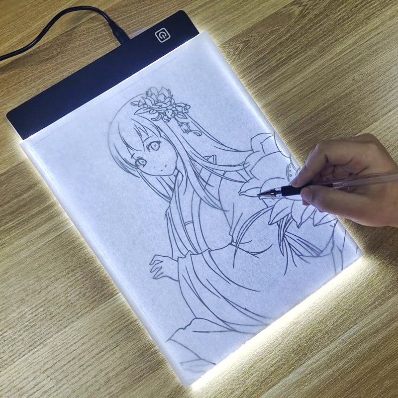 Dimmable LED Drawing Copy Pad Board for Kids Art & Creativity - A4 Size